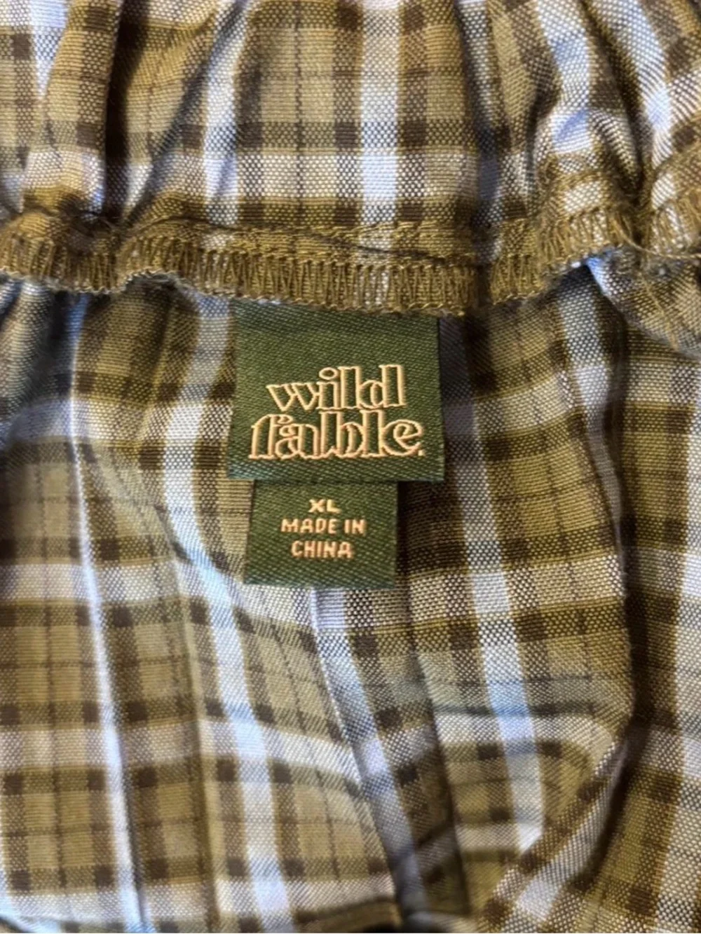 wild fable Blue and Black Plaid Pleated Mini Skirt